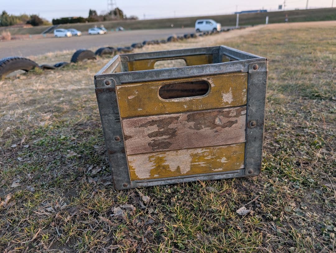 ヴィンテージ アイアンウッドボックス 木箱 ミルククレート wooden box