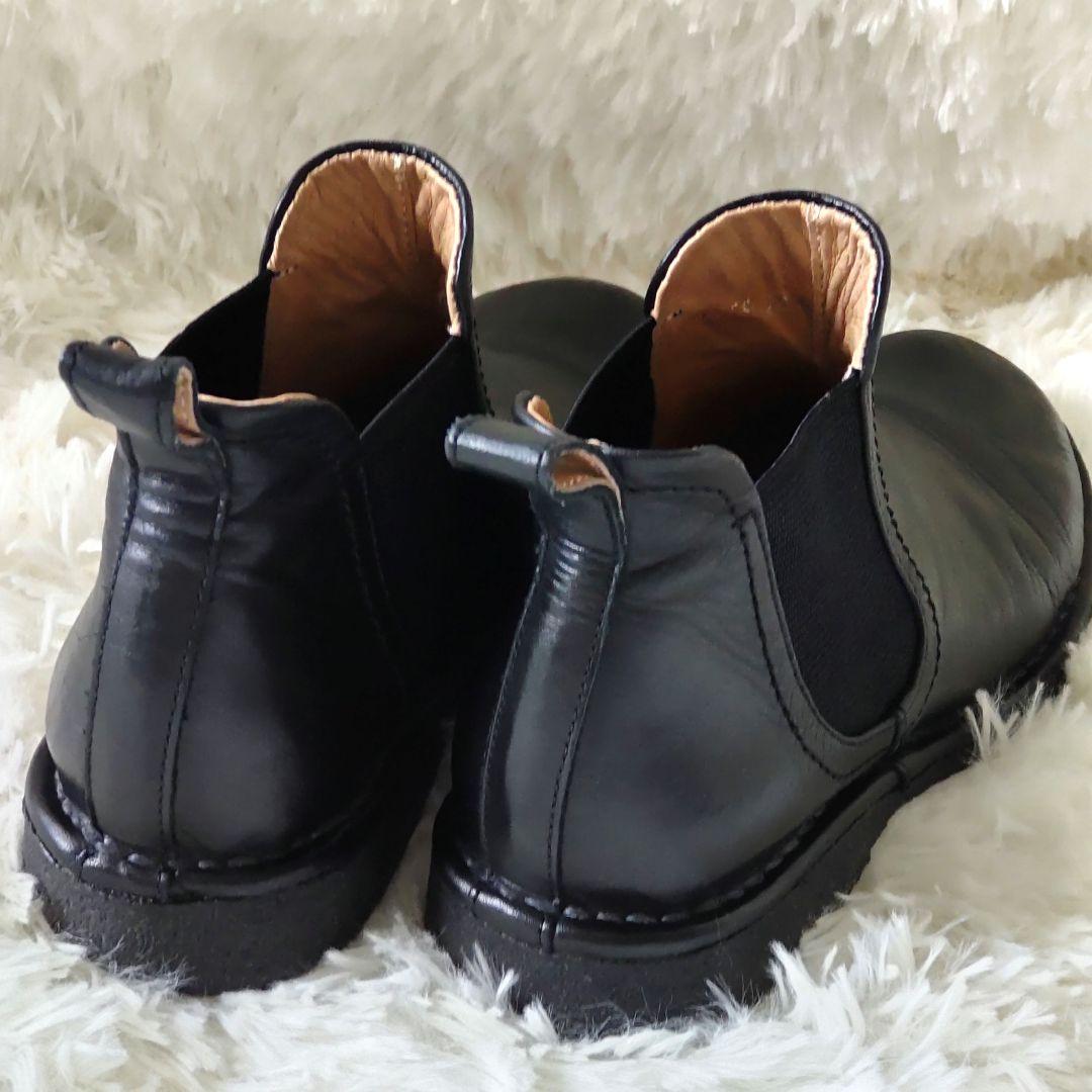 Saya サヤ　プラット製法ブーツ　本革　黒　ブラック　23.5