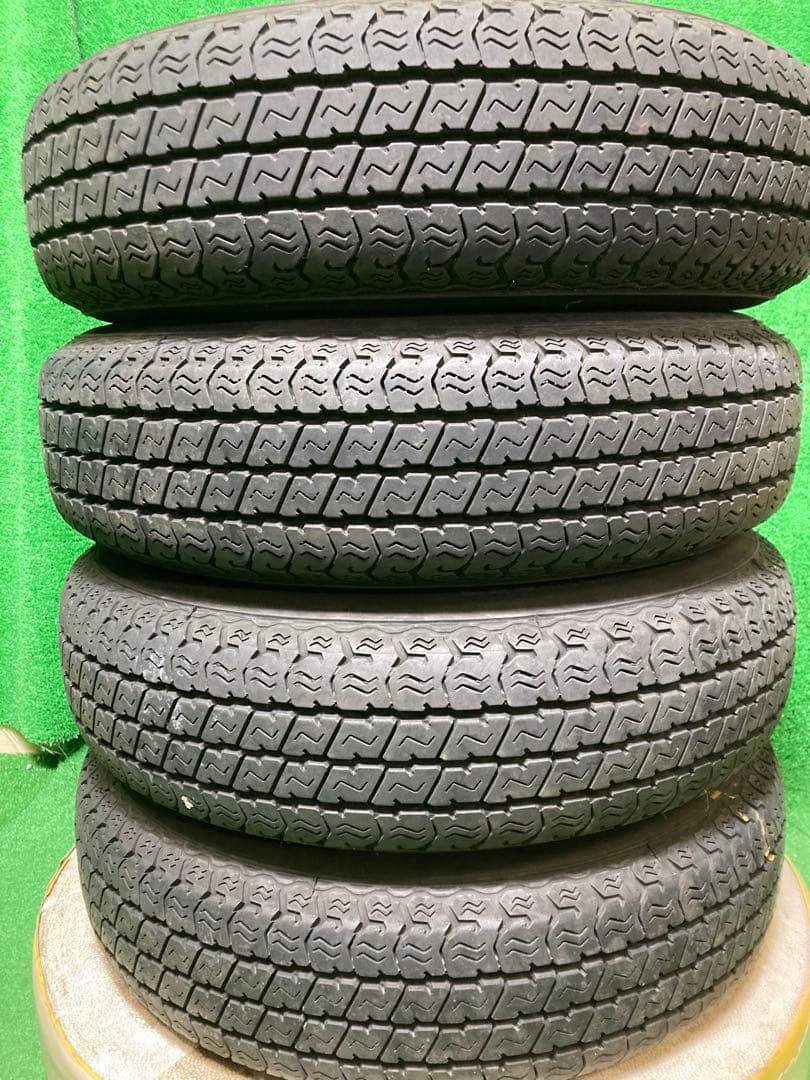 Yokohama 145/80R12 ノーマルタイヤ、鉄ホイール付き4本！