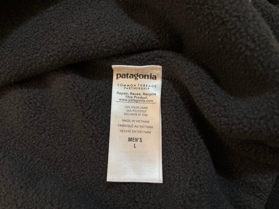 メンズL パタゴニア シェルドシンチラ ジャケット ブラック フリース シンチラ