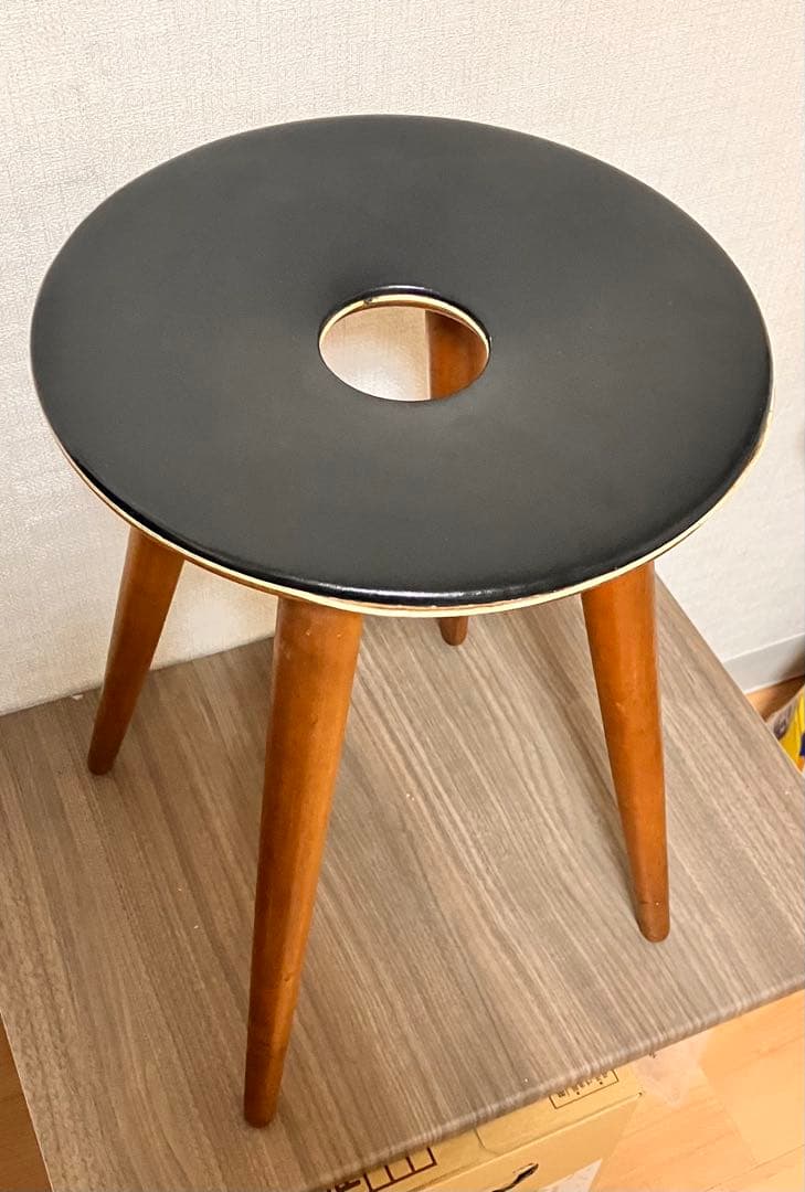 天童木工 オールド リングスツール 黒　希少 ヴィンテージ アンティーク