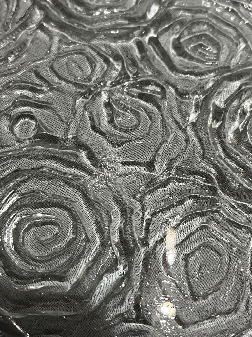 食器 お皿 ガラスプレート 4枚セット IVV ロゼット シルバー