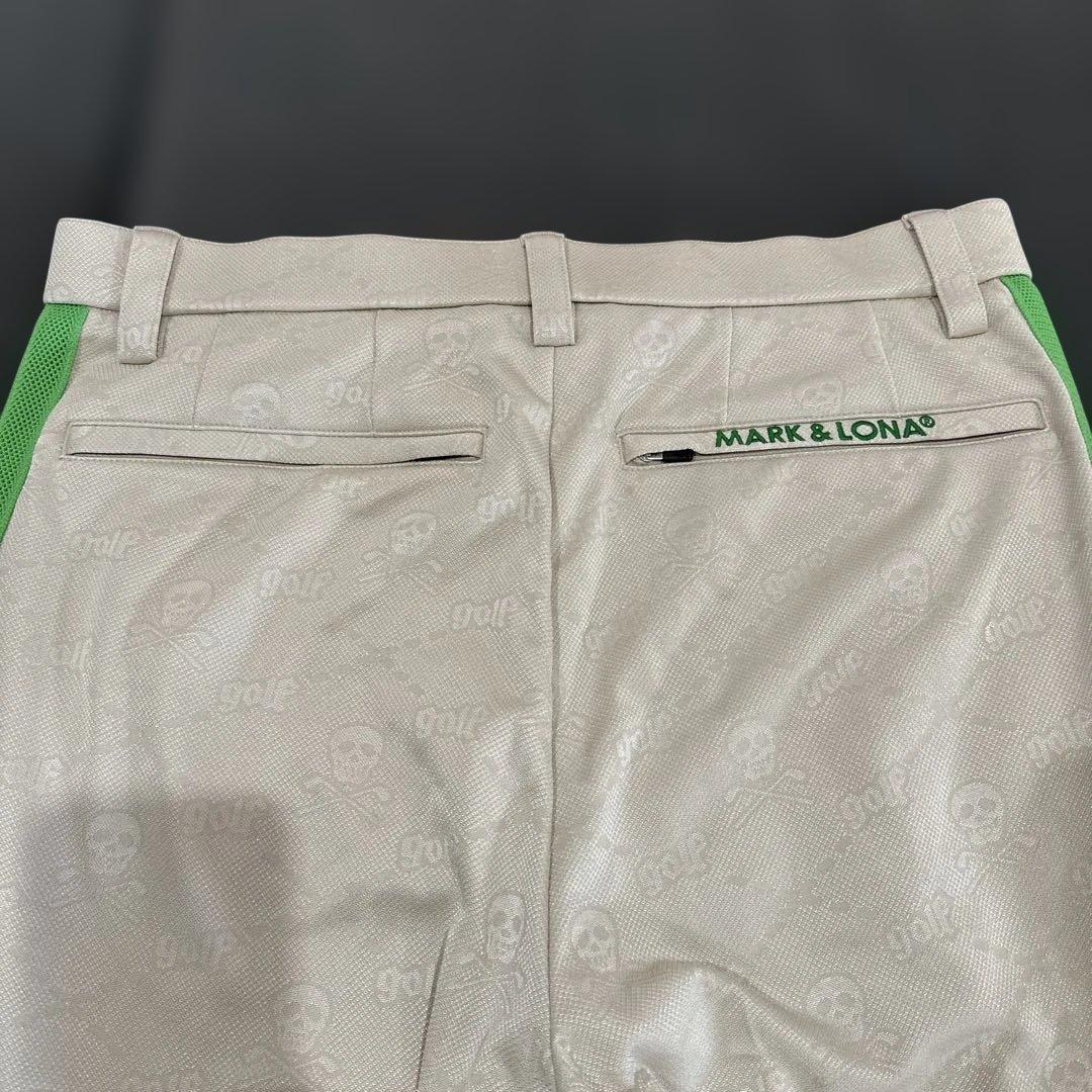✴︎美品✴︎ MARK&LONA ゴルフパンツ　ボトムス　グリーン　ライン　48 L