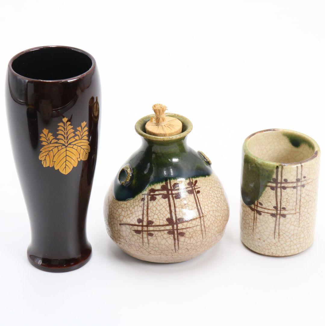 溜塗 高台寺蒔絵 茶箱　M885