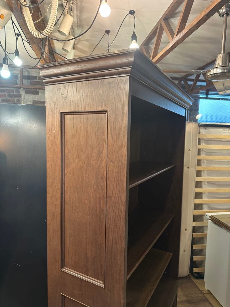 【東京都23区配送無料】アンティーク　大型　本棚　ブックケース　飾り棚　シェルフ