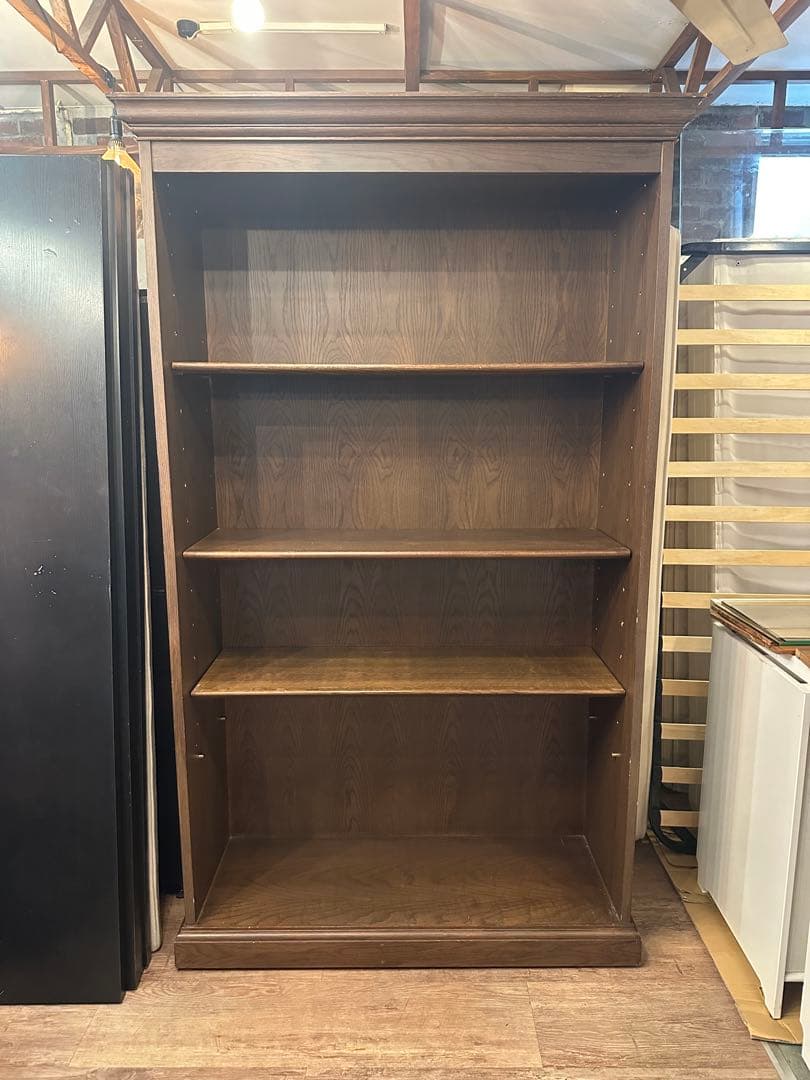 【東京都23区配送無料】アンティーク　大型　本棚　ブックケース　飾り棚　シェルフ