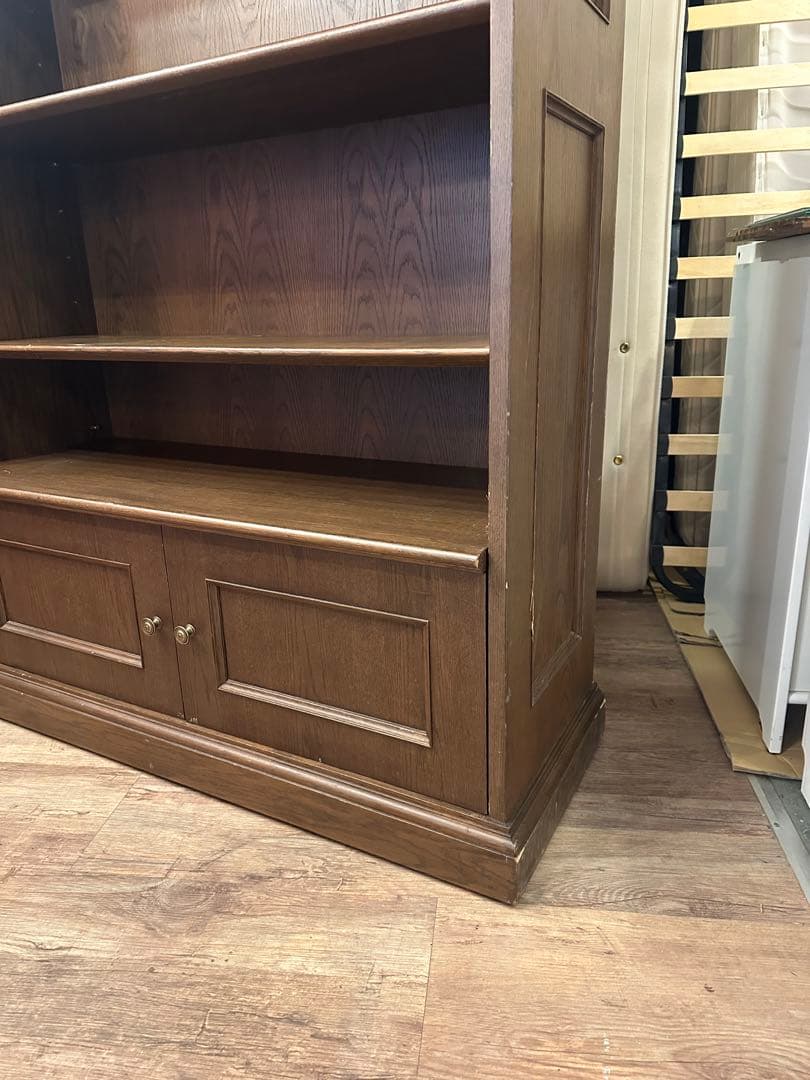 【東京都23区配送無料】アンティーク　大型　本棚　ブックケース　飾り棚　シェルフ