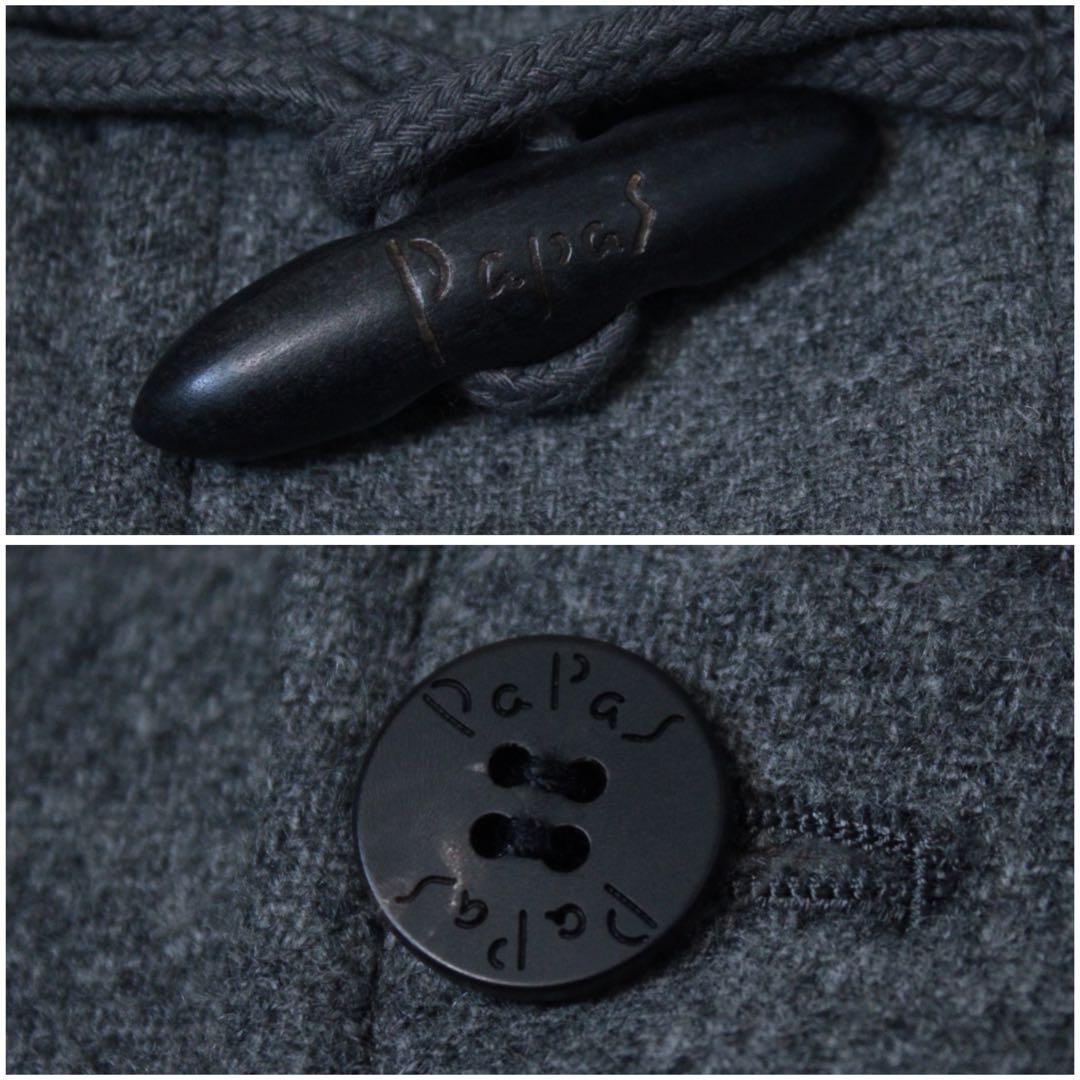 Papas マーティンソン生地 カシミヤ100% ダッフルコート ロング丈 M