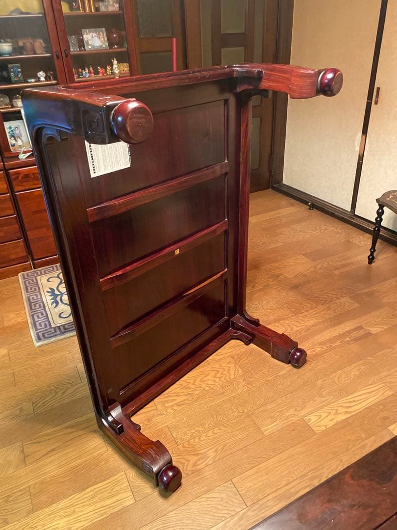 黒檀、天然木、茶色の高級座卓です❣️ずっしり高級感あり‼️