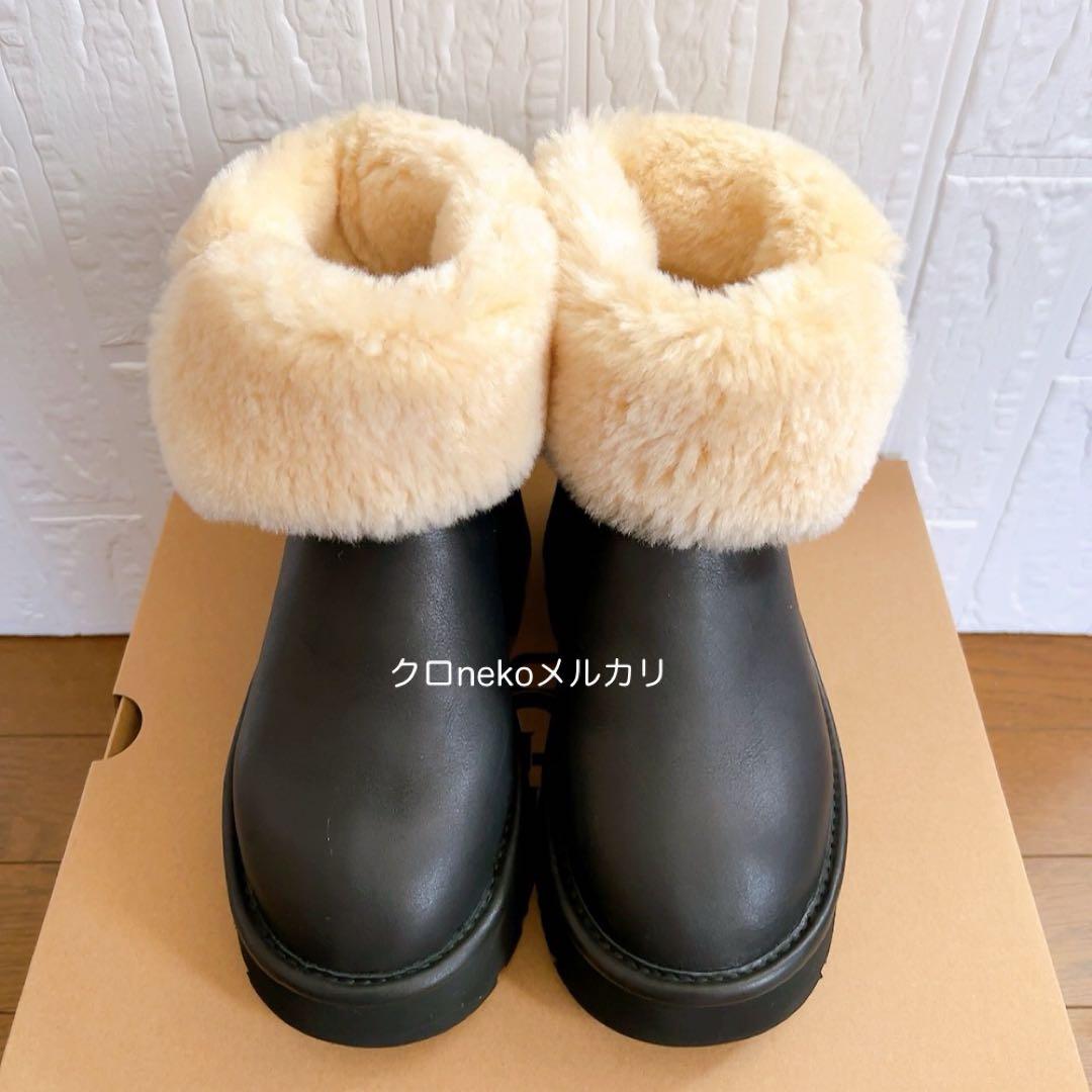 UGGアグ　ESMEE LEATHER BOOT ミディアムボアブーツ