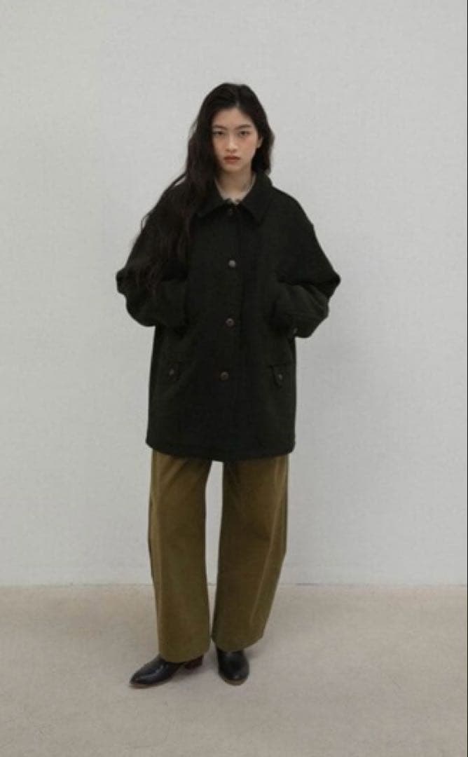 ジャケット・アウター OHOTORO wood half coat