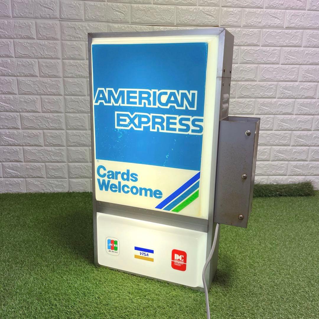 入手困難 平成レトロ アメリカンエキスプレス 看板照明 ライト アンティーク