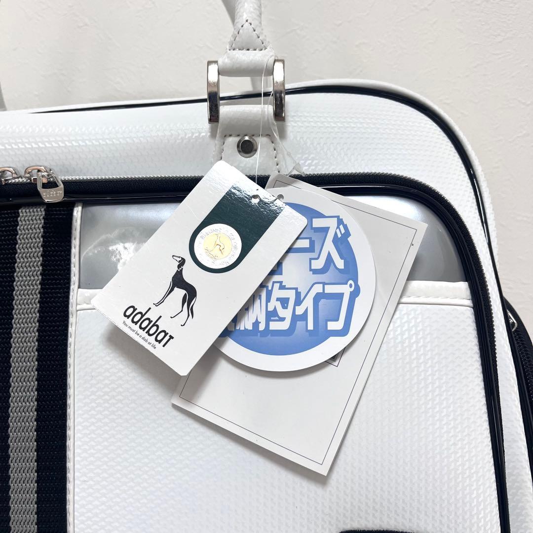 【未使用タグ付き】アダバット｜adabat ボストンバッグ ホワイト　ゴルフ