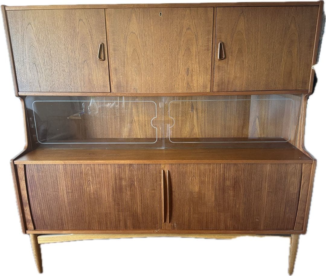 N*O様 北欧家具　デンマーク製　キャビネット　蛇腹　カップボード　食器棚　本棚