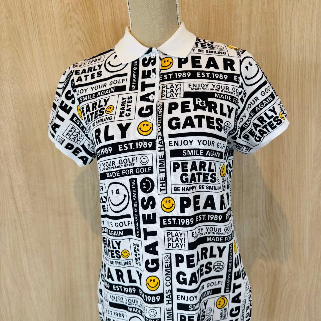 PEARLY GATES　パリーゲイツ　ポロシャツワンピース　総柄　1サイズ