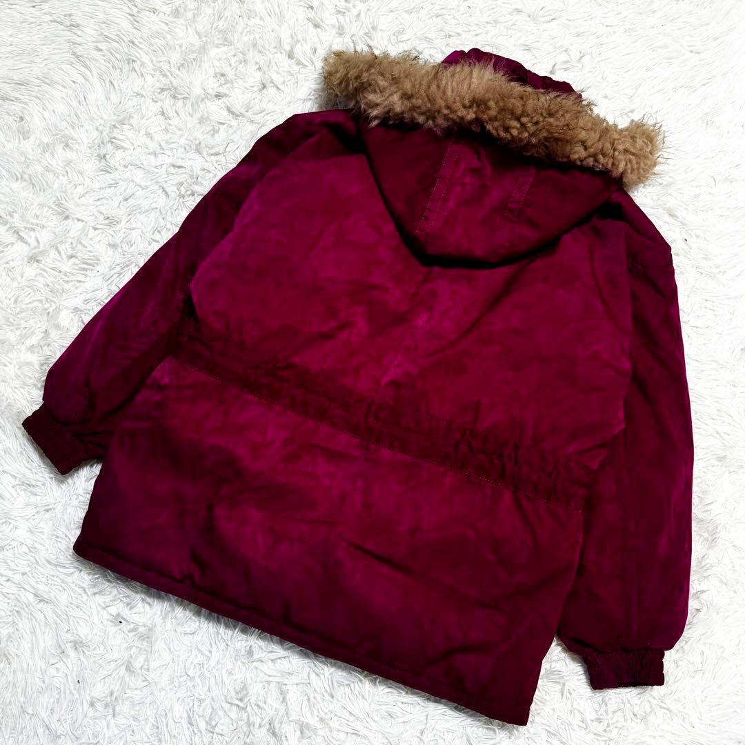 天然羽毛使用 デサント スキーウェア スノボウェア ワインレッド M