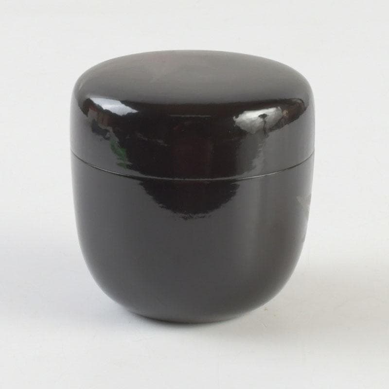 茶道具　漆匠　前端春斉作　黒一閑　雲錦　桜紅葉蒔絵　大棗　共箱　V　9342