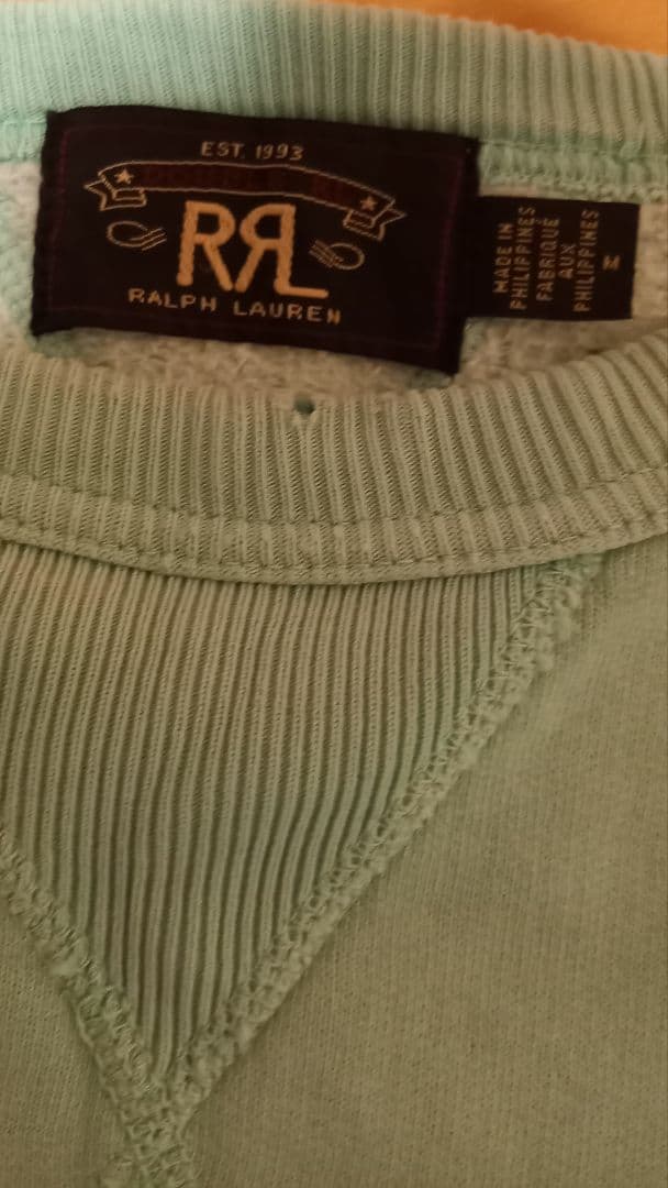 RRL ミントグリーン クルーネック トレーナー M