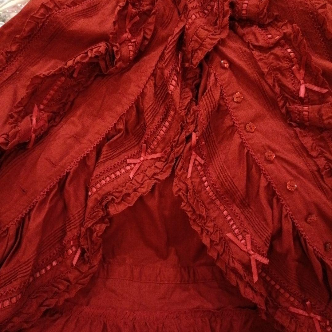 ピンクハウス　オーバーブラウス　赤