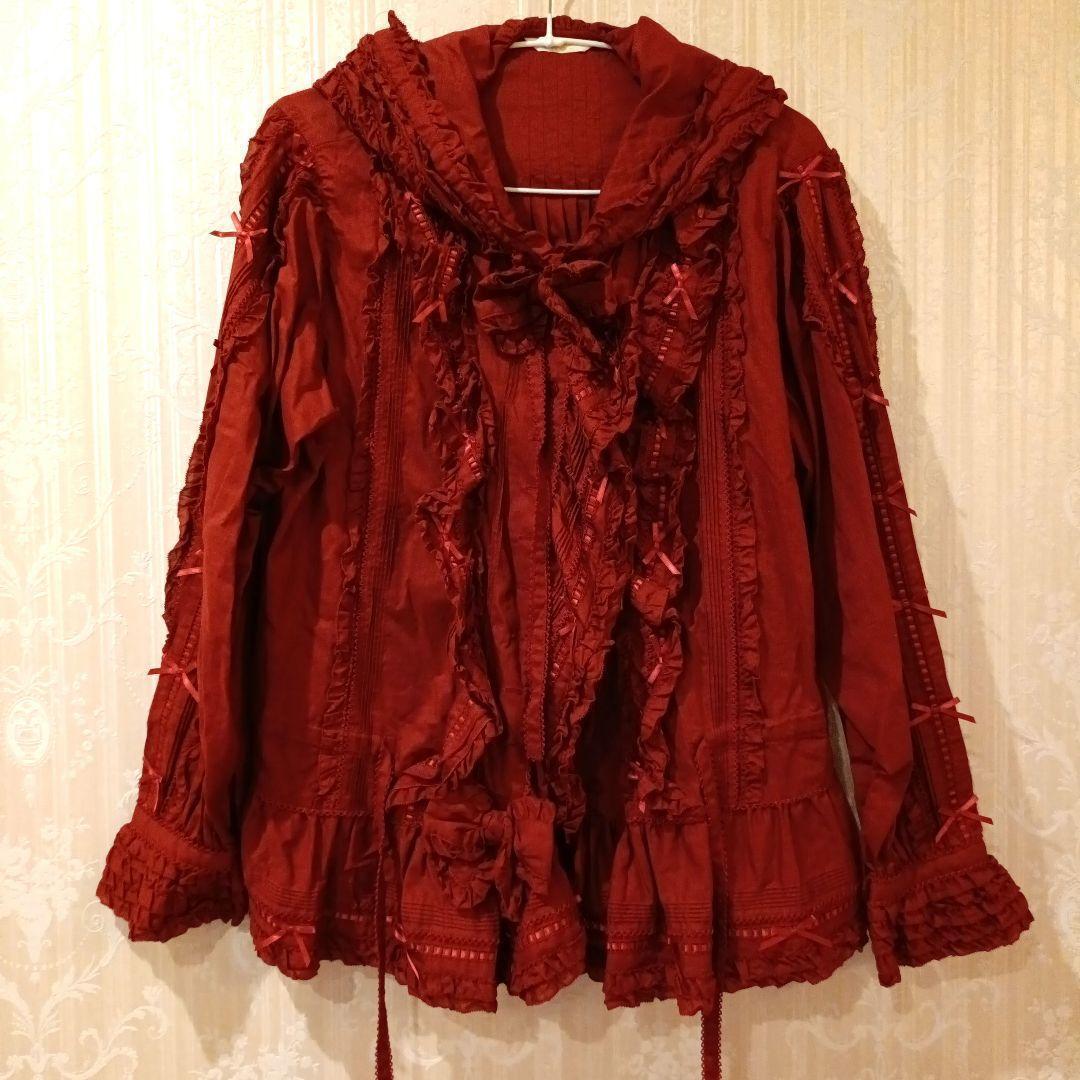 ピンクハウス　オーバーブラウス　赤