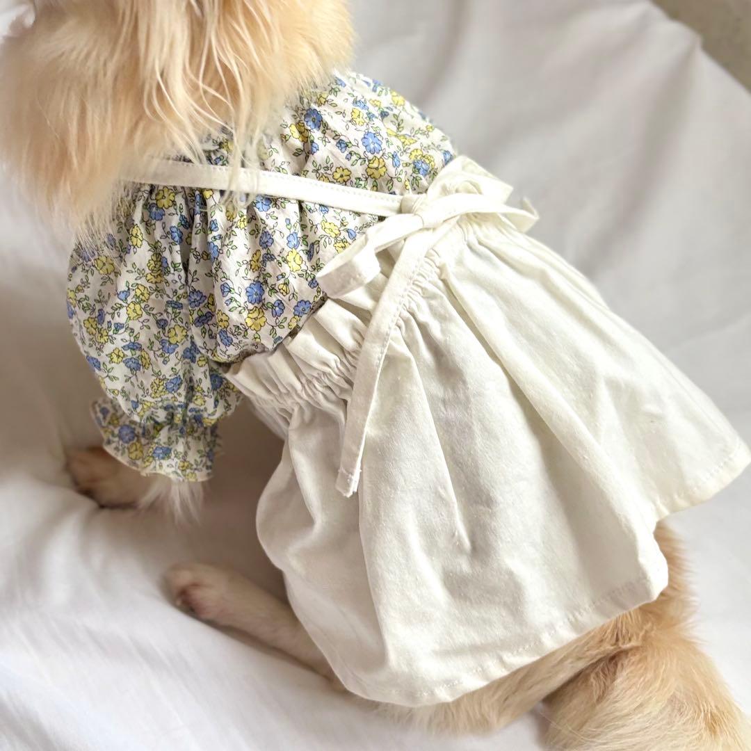 犬服 ドッグウェア ハンドメイド犬服 花柄 チュニック ブラウス