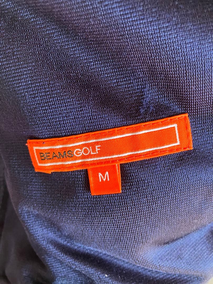 BEAMS GOLF フード付きベスト M ネイビー