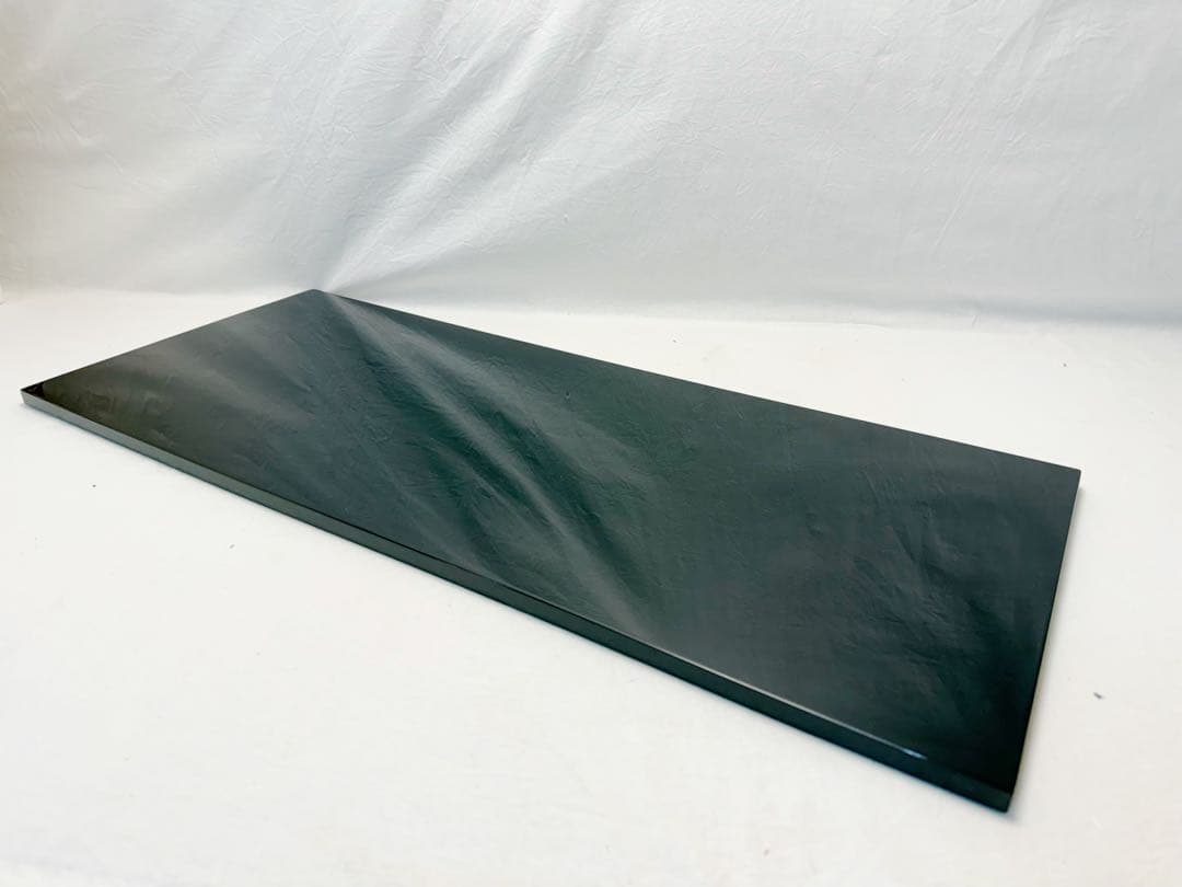 未使用 茶道具 塗師 静峰作 輪島塗 黒真塗 長板 壱双 共箱