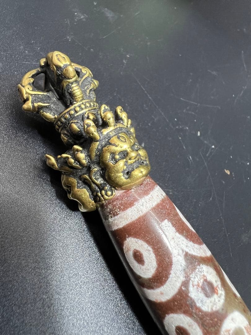 21眼天珠密教法器 プルパ　開運魔除け 魔障除き　結界を張る［金剛杭］❣️