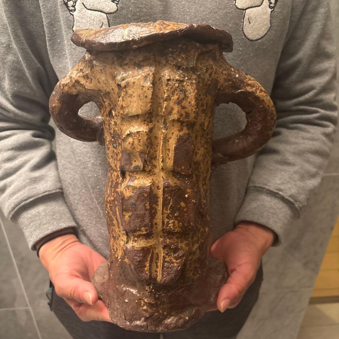 常滑焼作家さんによる表情が何とも素敵な一服してリラックスするカッパ