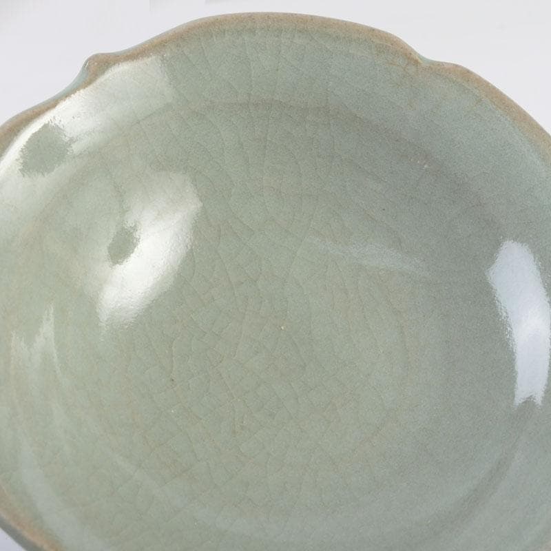 和食器　忍冬庵　佐藤和子作　朝鮮唐津　青磁　手鉢　五客　共箱　V　9845A