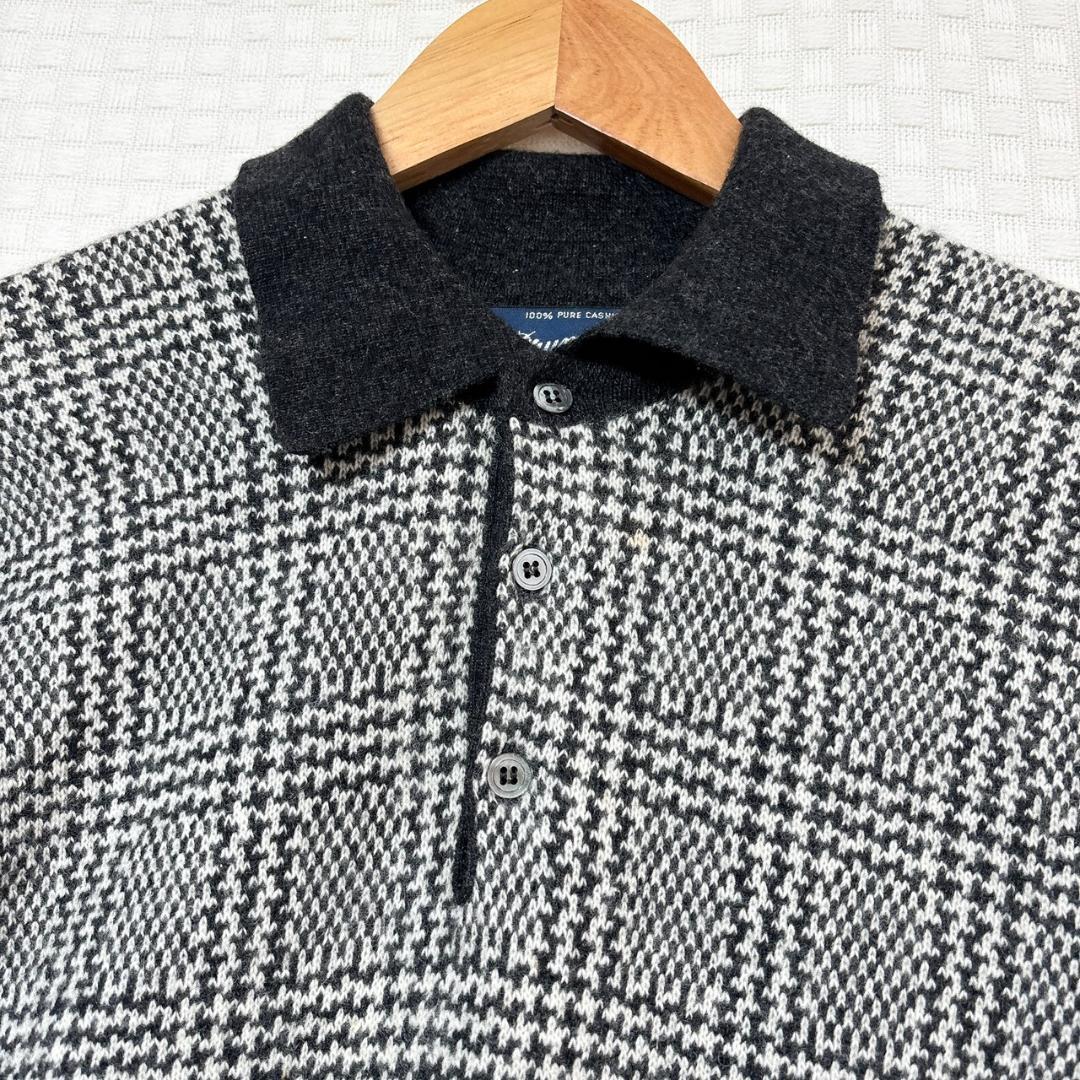 カシミヤ100% Drumohr ドルモア グレンチェック ニット セーター