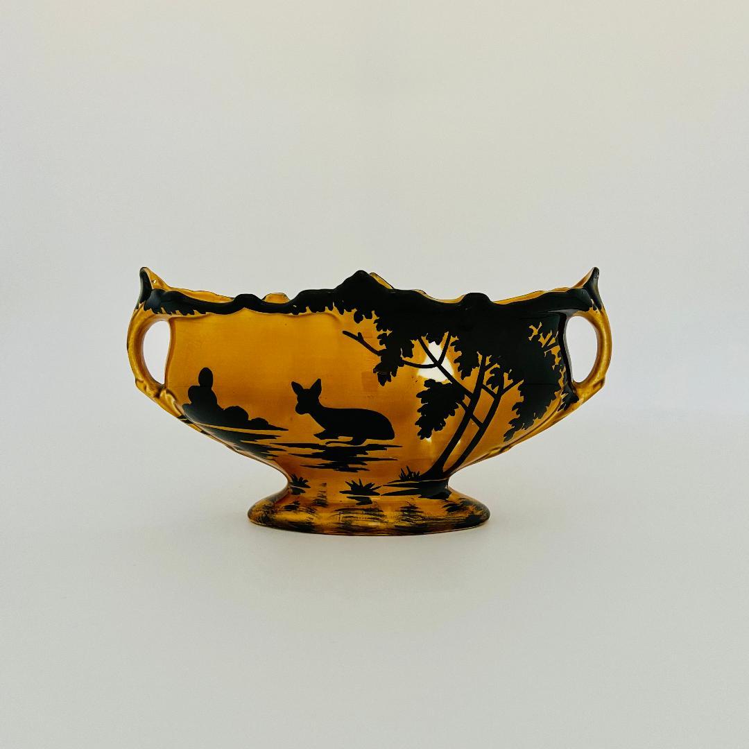 Orchies　フランス陶器　アールヌーボー　フラワーベース　陶器鉢　花瓶