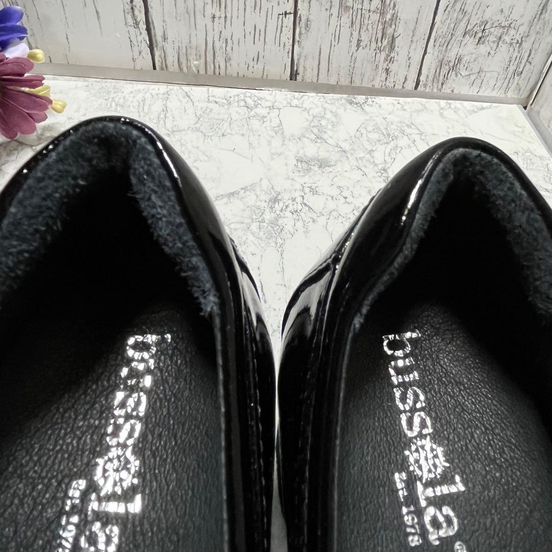 【極美品】ブソラ ヒールアップ ビットローファー エナメル (38)