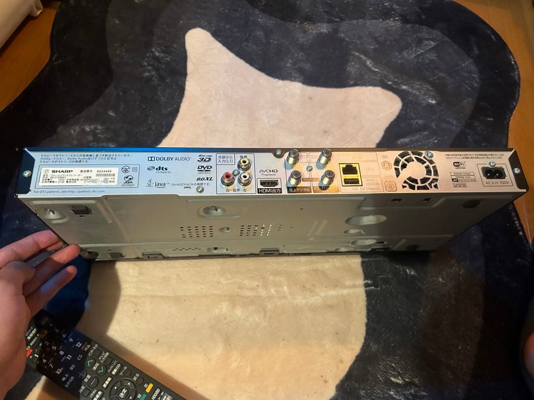ミルキー　シャープ　ブルーレイレコーダー　2TB 2019年