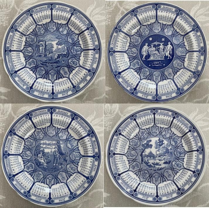 未使用スポード ブルーイタリアン カレンダープレート(1996-2005）10枚