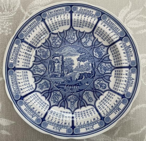 未使用スポード ブルーイタリアン カレンダープレート(1996-2005）10枚