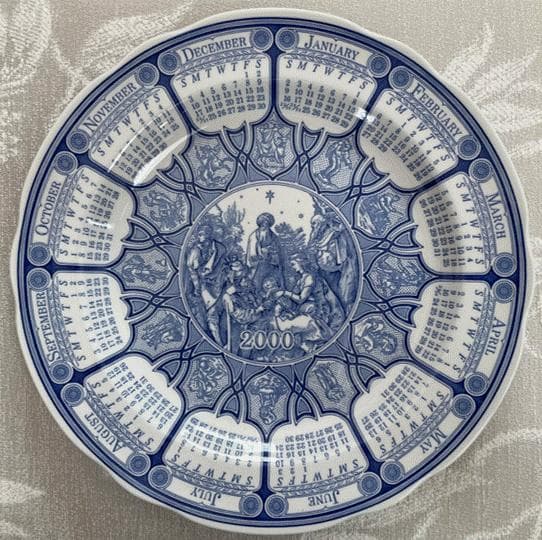 未使用スポード ブルーイタリアン カレンダープレート(1996-2005）10枚