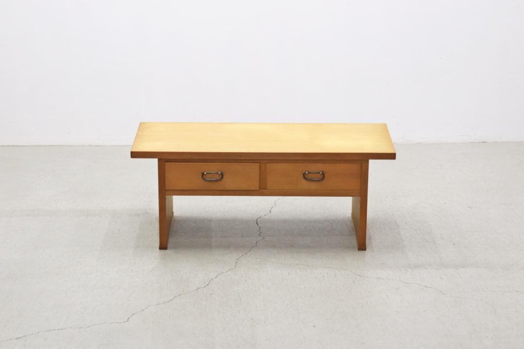 レトロ 引き出し付き 文机 ローテーブル レトロ ちゃぶ台 座卓 テレビ台