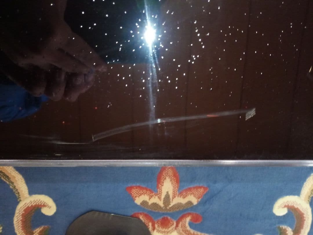 昭和レトロ 超激レア！「韓国螺鈿家具ガラステーブル」美品