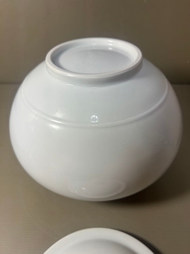 2348 清六窯　高麗庵　中村清六　白磁　壷　蓋物　未使用