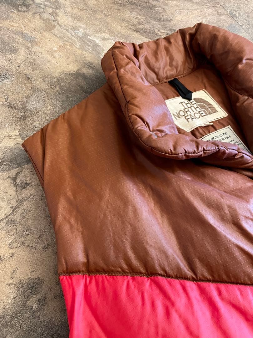 70〜80s THE NORTH FACE ノースフェイス 茶タグ ダウンベスト
