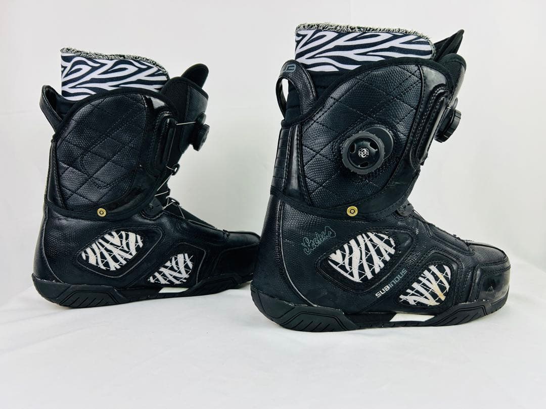 SLIB ダブルBOA スノーボードブーツ ゼブラ柄 26.5cm　スノボ