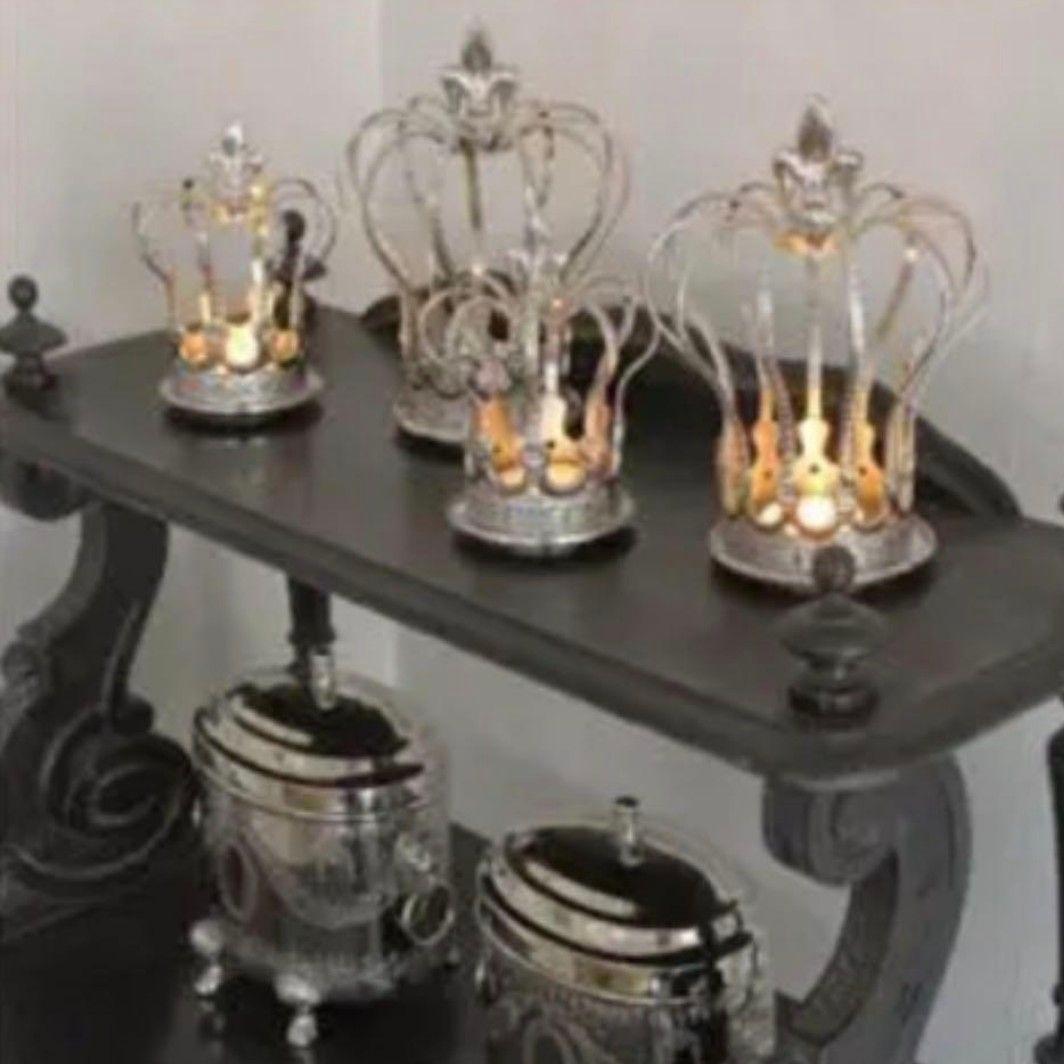 【完全処分☆】サラグレース 王冠 キャンドルホルダー シャビーシック