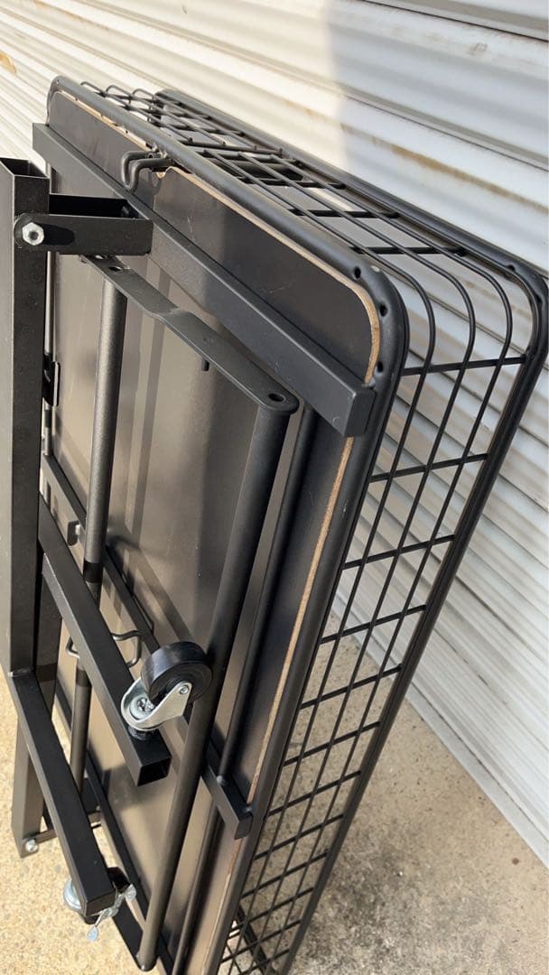 ストアエキスプレス 折りたたみワゴン ブラック 90cm 陳列棚 陳列 ワゴン