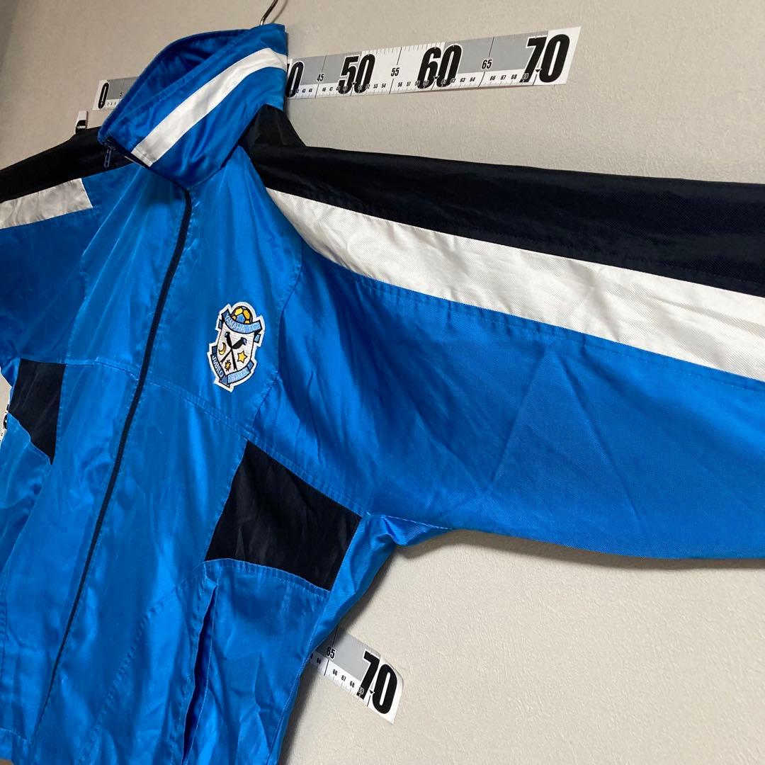 90s YAMAHA ヤマハ ジュビロ磐JUBILO ナイロンジャケット 青黒白