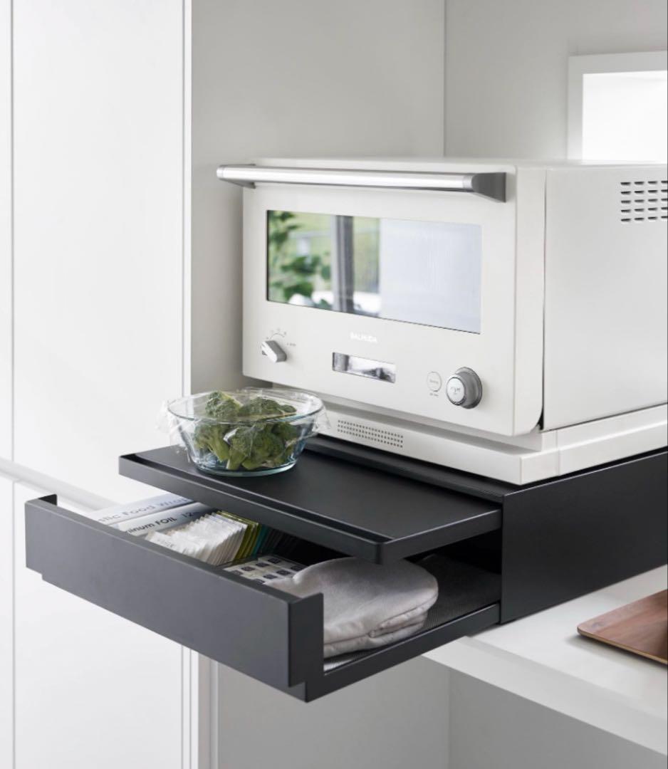 《お値下げしました！》towerキッチン家電下引き出し&スライドテーブル