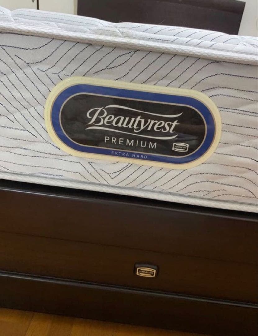 Simmons セミダブルベッド 収納付き・マットレス美品【直接引き取り可】