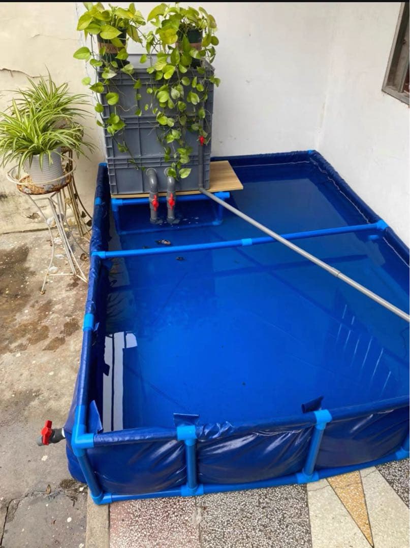 25W水中ポンプ濾過材2段付き　水槽池用フィルター外部式濾過器装置オーバーフロー