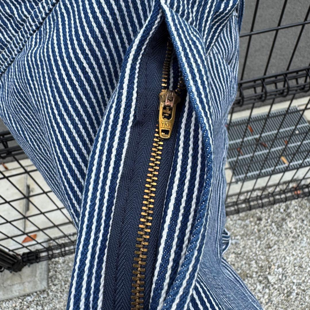 USA製 ROUND HOUSE オーバーオール ヒッコリーストライプ