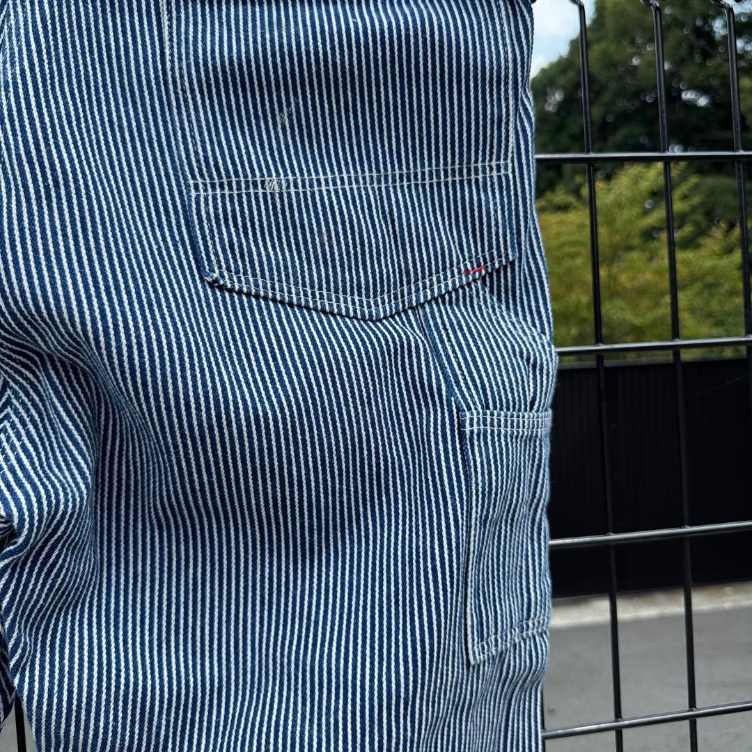 USA製 ROUND HOUSE オーバーオール ヒッコリーストライプ